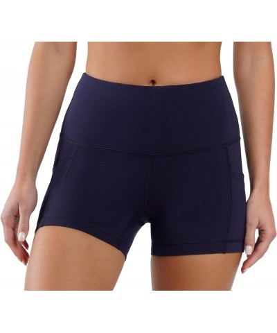 High Waist Squat Proof Side Pocket Biker Shorts - 3.5", 5", 7", 9 Dark Navy 3.5 $15.92 Activewear