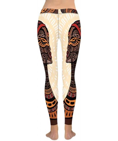 Tribal African American Woman Stretchy Capri Leggings Skinny Yoga Pants Regular & Plus Sizes 2XS-5XL Design 9 $16.32 Leggings