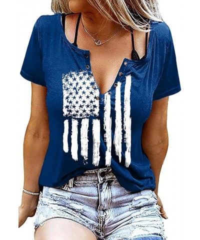 American Flag T Shirt Women 4th of July Shirts We The People 1776 Patriotic Tee Tops Casual Graphic Tshirt Blue2 $8.82 Tops