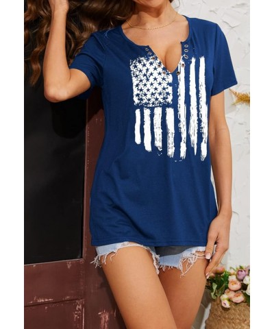 American Flag T Shirt Women 4th of July Shirts We The People 1776 Patriotic Tee Tops Casual Graphic Tshirt Blue2 $8.82 Tops