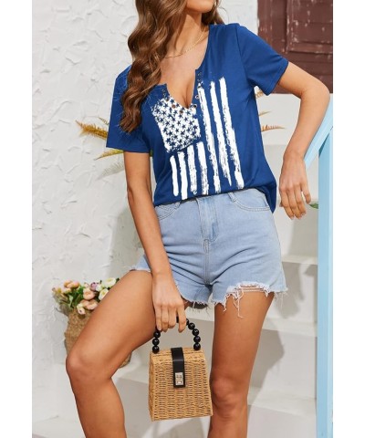 American Flag T Shirt Women 4th of July Shirts We The People 1776 Patriotic Tee Tops Casual Graphic Tshirt Blue2 $8.82 Tops