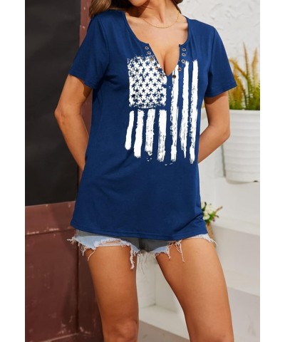 American Flag T Shirt Women 4th of July Shirts We The People 1776 Patriotic Tee Tops Casual Graphic Tshirt Blue2 $8.82 Tops