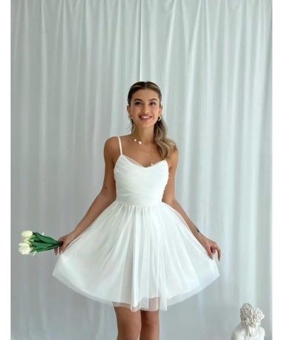 Spaghetti Strap Tulle Homecoming Dresses 2023 Short Bridesmaid Dresses for Teens Aline Formal Cocktail Mini Dress Watermelon ...