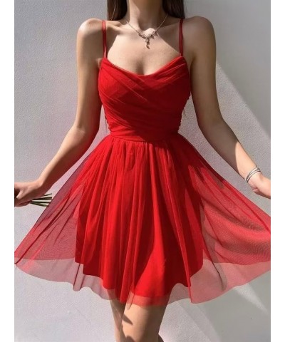 Spaghetti Strap Tulle Homecoming Dresses 2023 Short Bridesmaid Dresses for Teens Aline Formal Cocktail Mini Dress Watermelon ...