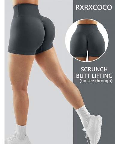 Women Seamless Butt Lifting Contour Yoga Short 3" High Waist Booty Gym Biker Shorts 013 Gray V Waist 3 $10.19 Leggings