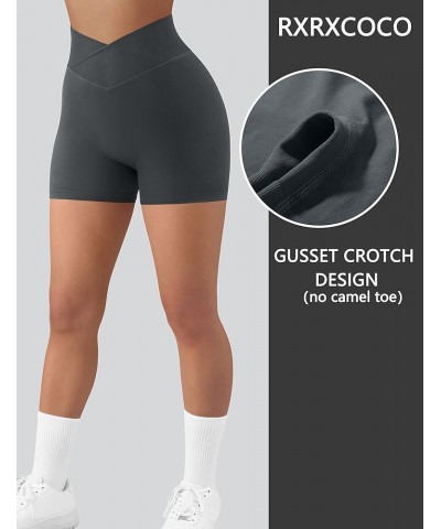 Women Seamless Butt Lifting Contour Yoga Short 3" High Waist Booty Gym Biker Shorts 013 Gray V Waist 3 $10.19 Leggings