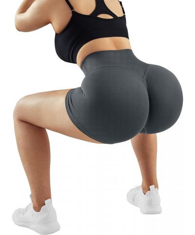 Women Seamless Butt Lifting Contour Yoga Short 3" High Waist Booty Gym Biker Shorts 013 Gray V Waist 3 $10.19 Leggings