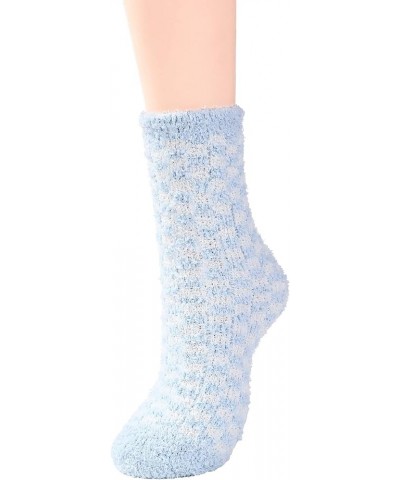 Womens Fuzzy Socks Winter Warm Fluffy Socks Athletic Outdoor Sports Socks 5 Pack Light Blue $7.64 Socks