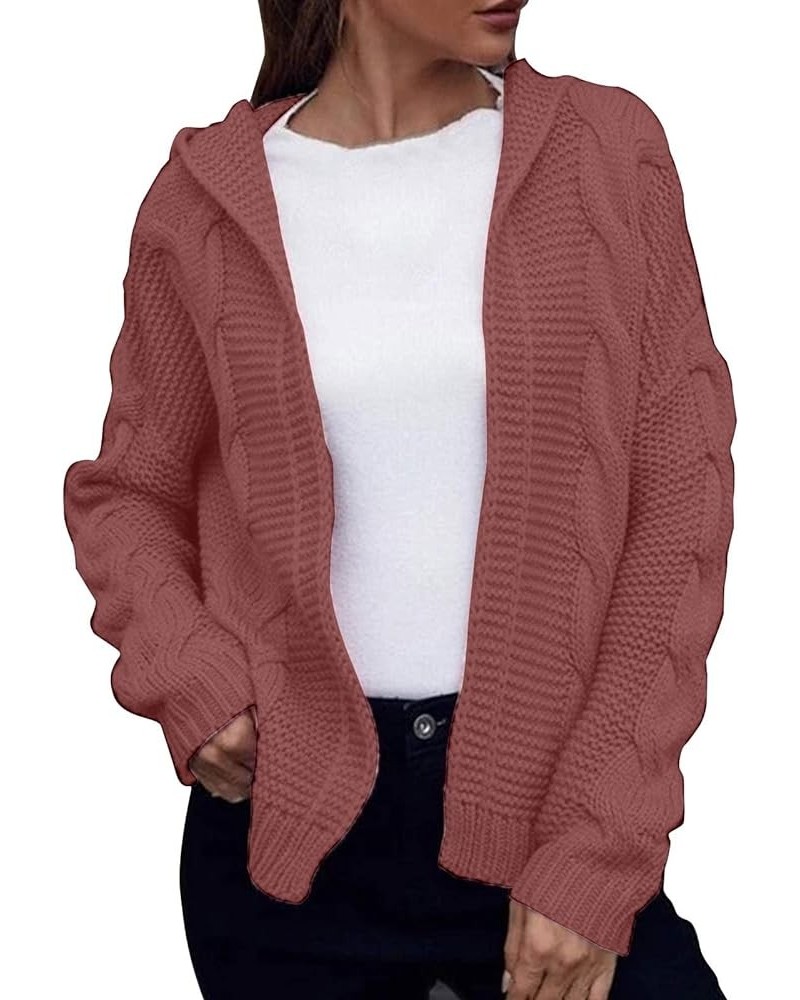 Women Fall Cardigan 2023 Long Sleeve Chunky Knit Cardigan Open Front Cozy Sweater Coat Sweaters Outerwear with Pocket 1-hot P...