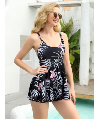 Womens Two Piece Swim Dress Plus Tankini Swimsuits Modest Flowy Swimwear Tummy Control Bathing Suits with Shorts Grey $19.35 ...