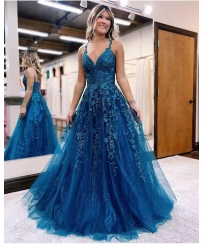 V Neck Mermaid Prom Dresses with Slit Long Sequin Lace Formal Evening Dreses YMS23 Mint $37.62 Dresses