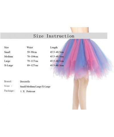 Women's Short Tutu Ballet Bubble Skirt 50's Tulle Party Vintage Petticoat Royal Blue $12.99 Skirts