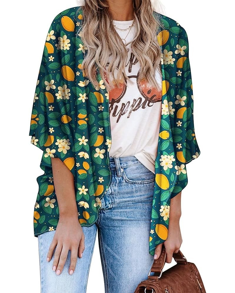 Women's Floral Kimono Cardigan Casual Chiffon Tops Loose Beach Cover Ups H56 $11.12 Swimsuits