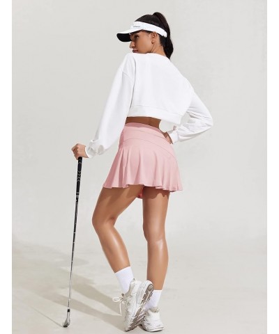 Tennis Skirts for Women Pleated Athletic Golf Skorts Skirt with Shorts Pockets Lightweight Running Workout Skirt Dusty Pink $...