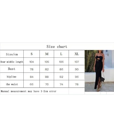 Sleeveless Backless Hollow Out Bodycon Dress Strapless Twist Front Patchwork Tube Midi Maxi Dress Party Club Tiktok Black 2 $...