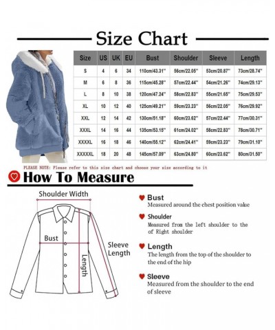 Winter Coats For Women,Long Sleeve Fleece Zip Up Hoodies Jackets Casual Baggy Warm Cozy Plus Size Faux Fur Coats A Dark Gray ...