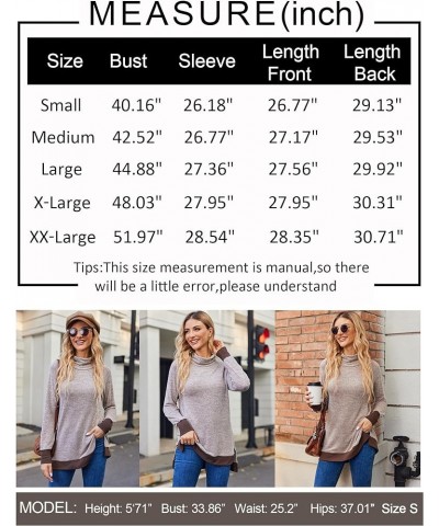 Womens Long Sleeve Tunic Tops Turtle Neck Lightweight Pullover Sweater Sweatshirts 2023 Fall Outfits Black $25.79 Sweaters