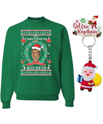 Mike Tyson Kith Me Under The Mithletoe Ugly Christmas Crewneck Sweatshirt Kelly Green-bitcheth Tyson $15.05 T-Shirts