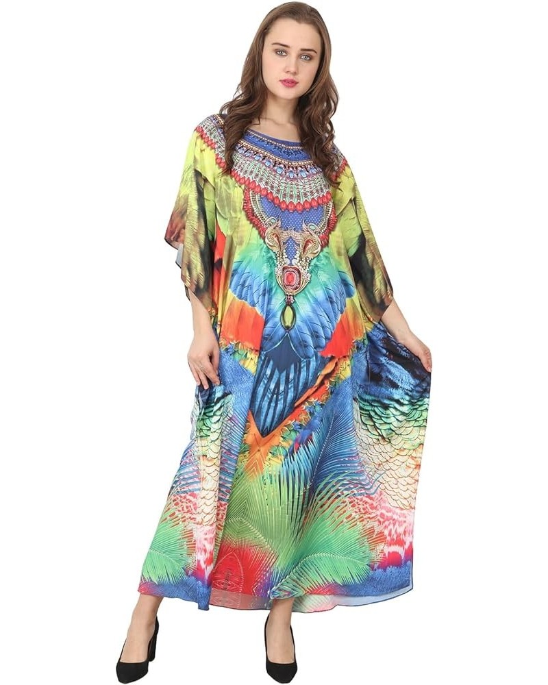 Women's Caftan Dress - Beachwear Coverup Kaftan Casual Long Maxi Lougewear One Size Dresses for Girls & Women Tropical-7022 $...