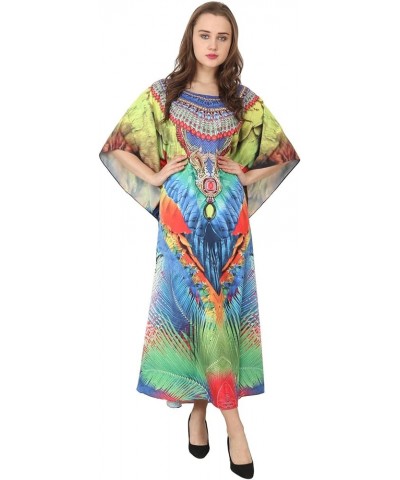 Women's Caftan Dress - Beachwear Coverup Kaftan Casual Long Maxi Lougewear One Size Dresses for Girls & Women Tropical-7022 $...