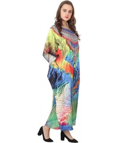 Women's Caftan Dress - Beachwear Coverup Kaftan Casual Long Maxi Lougewear One Size Dresses for Girls & Women Tropical-7022 $...