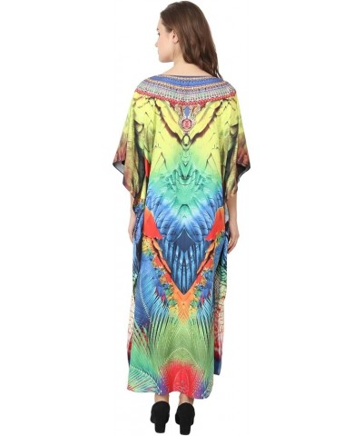 Women's Caftan Dress - Beachwear Coverup Kaftan Casual Long Maxi Lougewear One Size Dresses for Girls & Women Tropical-7022 $...