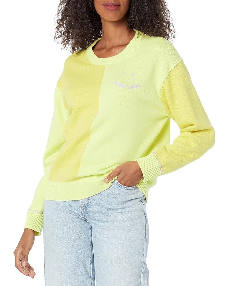 Ps Womens Knitted Sweater Crew Neck Happy Pea Green $19.75 Sweaters