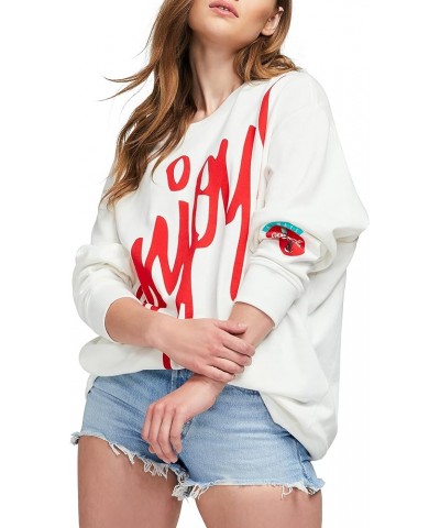 Women's Roadtrip Pullover Sweatshirt Vanilla/Red $31.89 Hoodies & Sweatshirts