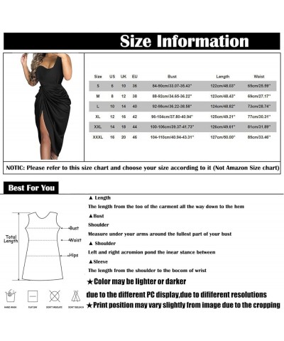 Women's Casual Cocktail Dresses Summer Sequin Slit Maxi Smocked One Shoulder Evening Dress Casual Dresses Black $7.68 Dresses