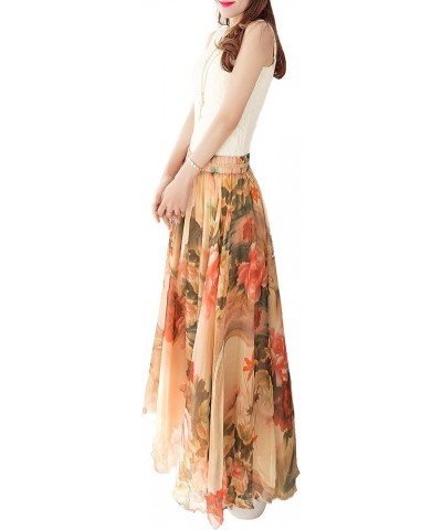 Women Full/Ankle Length Blending Maxi Chiffon Long Skirt Beach Skirt Pattern 4 $17.60 Skirts