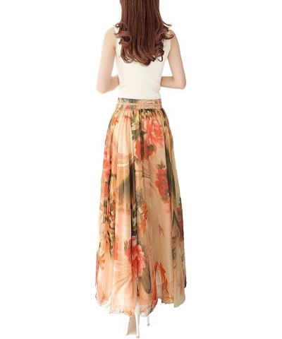 Women Full/Ankle Length Blending Maxi Chiffon Long Skirt Beach Skirt Pattern 4 $17.60 Skirts