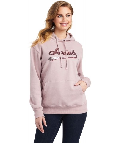 Female REAL Sequin Logo Hoodie Nostalgia Rose Heather X-Large $20.20 Hoodies & Sweatshirts