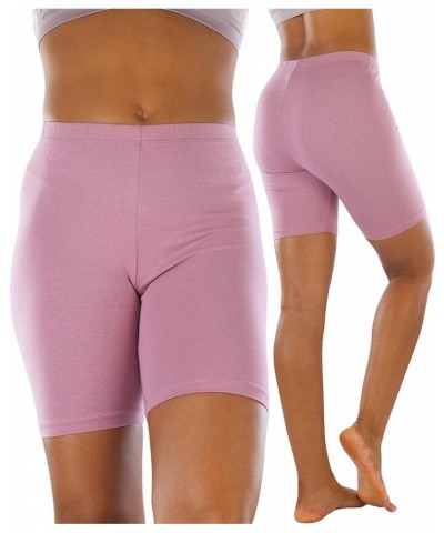 Women's Premium Trendy Cotton Biker Shorts Light Rose $9.33 Activewear