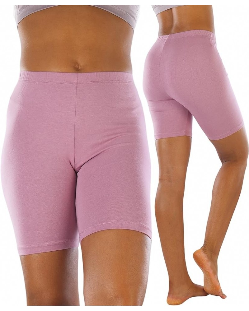 Women's Premium Trendy Cotton Biker Shorts Light Rose $9.33 Activewear