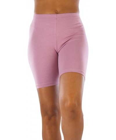 Women's Premium Trendy Cotton Biker Shorts Light Rose $9.33 Activewear