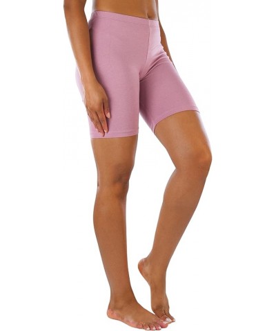 Women's Premium Trendy Cotton Biker Shorts Light Rose $9.33 Activewear