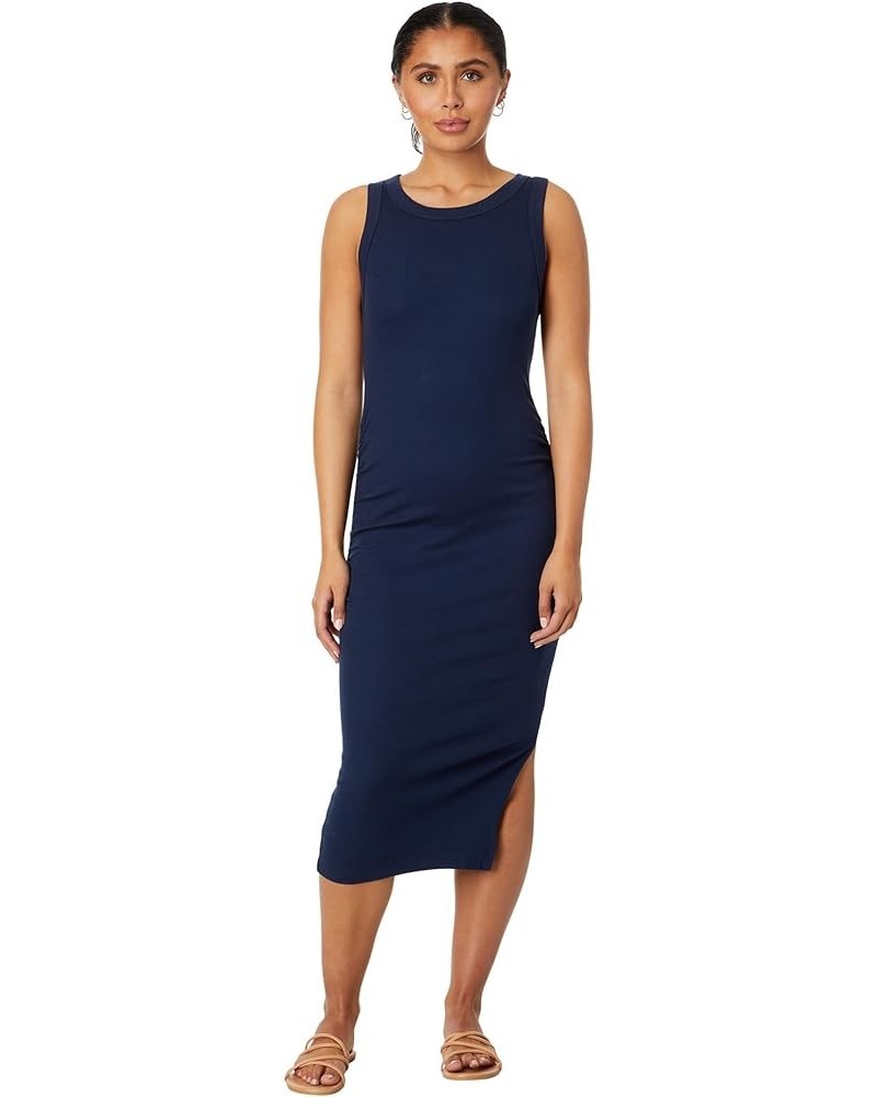 Women's Wide-Ribbed Casual Wren Midi Dress with Cutaway Shoulders and Slit Nocturnal $29.65 Dresses