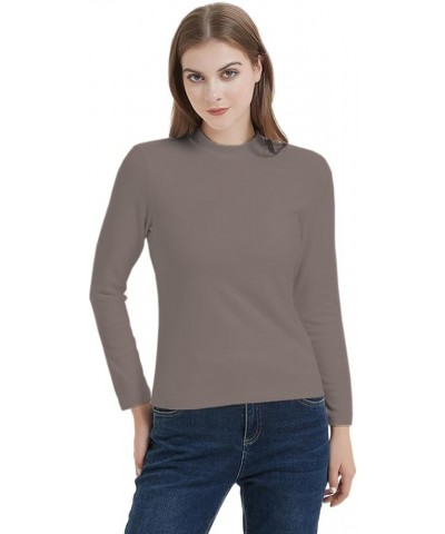 Heat Womens Ultra Soft Thermal Lightweight Baselayer Mock Neck Long Sleeve Underwear Top Khaki $12.64 Underwear