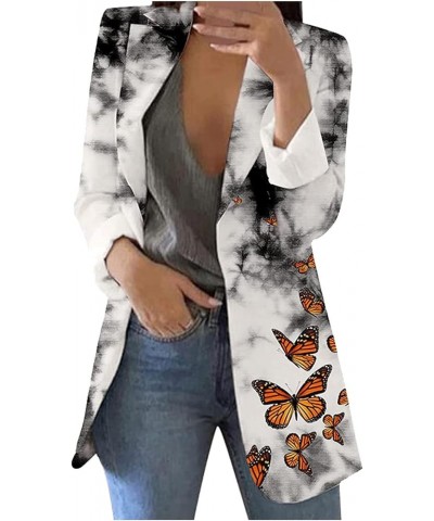 Halloween Long Sleeve Blazer for Women Plus Size Funny Blazer Wedding Lapel Polyester Floral Comfort Hide 05-gray $9.70 Blazers