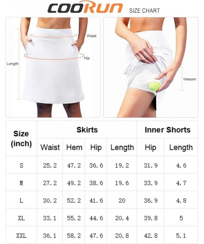 Women's 20" Knee Length Skorts Skirts Golf Elastic Athletic Skorts Tennis Skirt with Pocket Casual Summer Skirts Leaf $14.49 ...