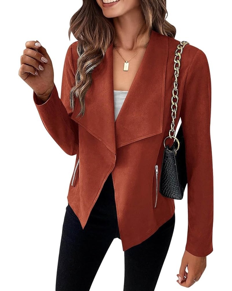 Casual Blazers for Women Cape Blazer Long Sleeve Open Front Business Jacket Elegant Outwear Fall Winter Cardigan B-watermelon...