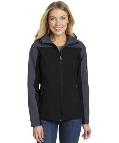 Hooded Soft Shell Jacket (L335) Black/ Battleship Grey $23.43 Jackets