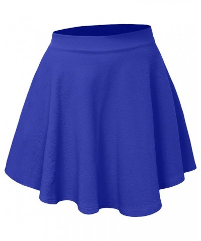 Women's Basic Stretch Bodycon Mini Pencil Skirt Made in USA Nnewsk14-royalblue $9.11 Skirts