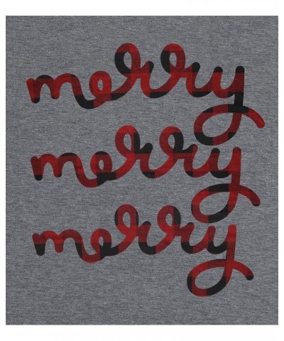 Christmas T Shirt Womens Merry and Bright Letter Printed Short Sleeve Tops Holiday Shirt Christmas Tree Tee Shirts Gray2 $13....