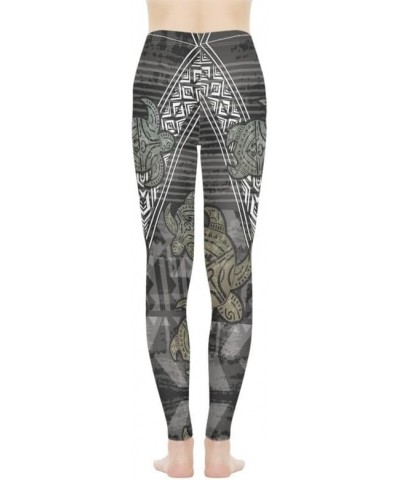 Womens High Waisted Yoga Pants Breathable Workout Sweatpants, Native Aztec Tribal Elastic Tights Legging for Gym Pacific Trib...