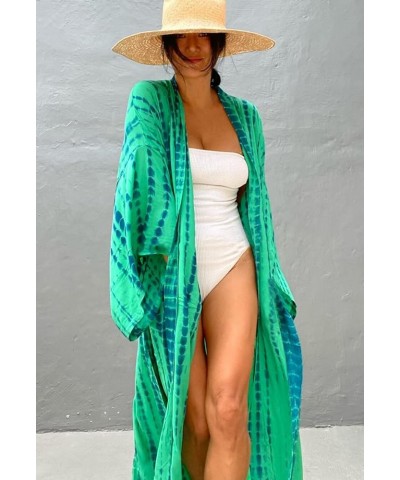 Women Long Beach Kimono Curve Hem Loose open front Bathing suit cover up B8 $15.18 Others