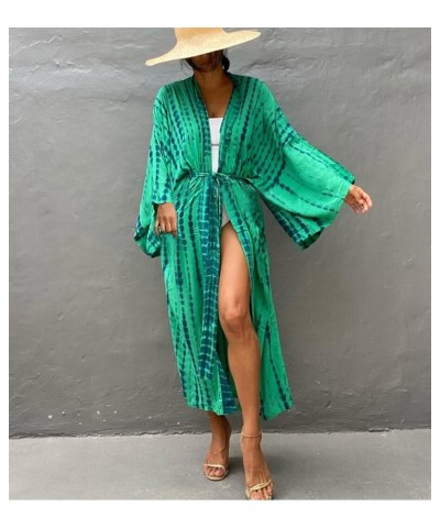 Women Long Beach Kimono Curve Hem Loose open front Bathing suit cover up B8 $15.18 Others