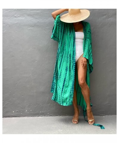 Women Long Beach Kimono Curve Hem Loose open front Bathing suit cover up B8 $15.18 Others