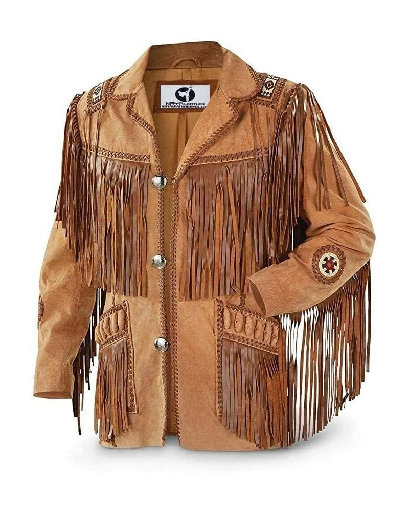 Traditional Western Cowboy Leather Jacket for men Design 2 $37.50 Jackets