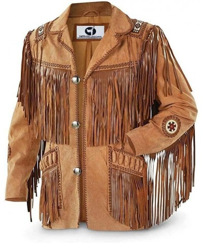 Traditional Western Cowboy Leather Jacket for men Design 2 $37.50 Jackets